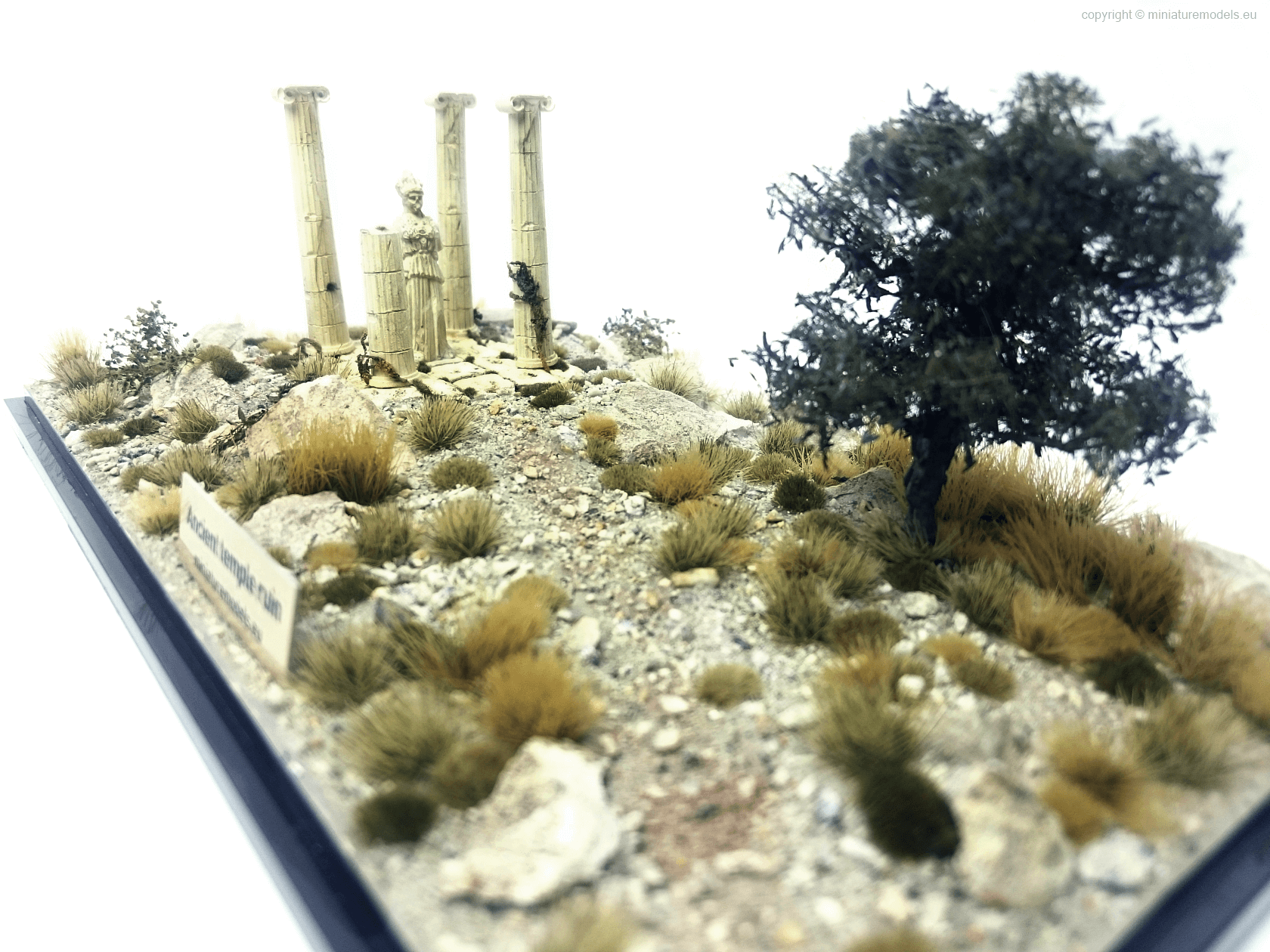 Olive tree and ancient ruin model