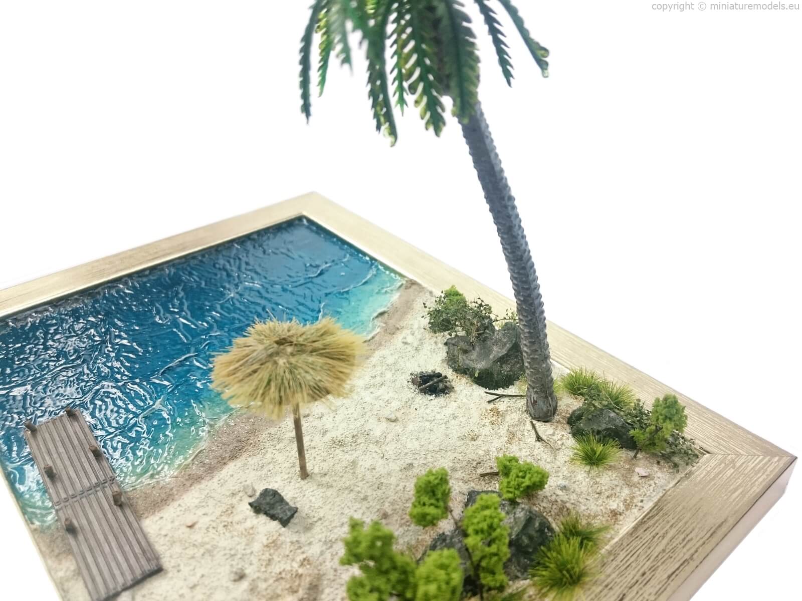 Miniature model of caribbean scenery