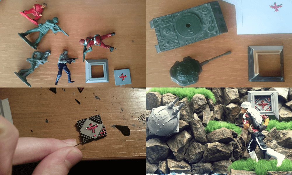 Making details for Contra diorama