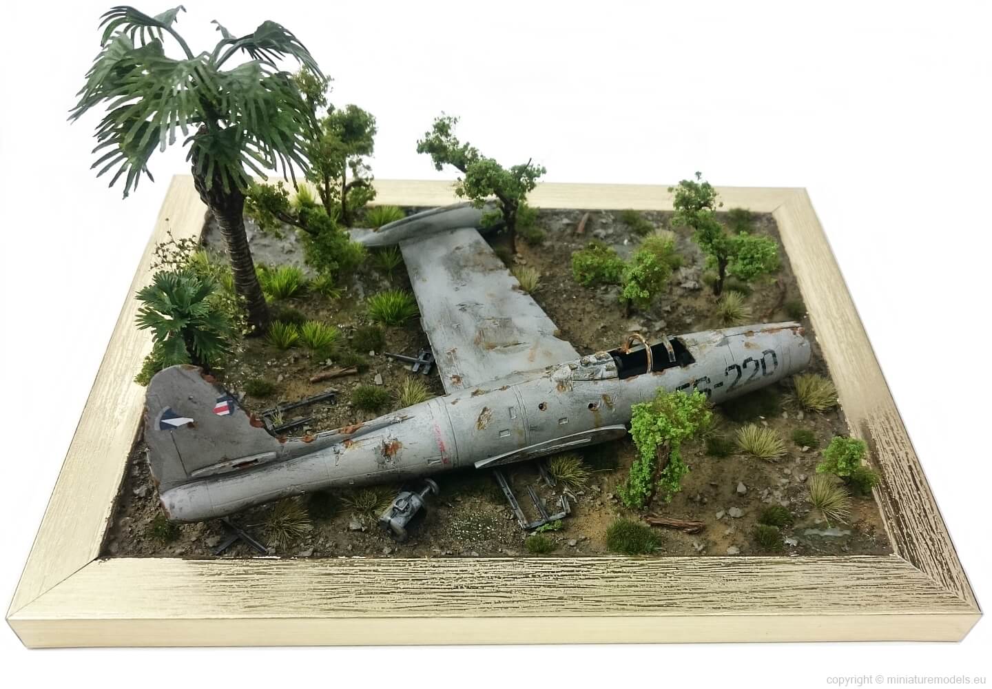 model of destroyed aircraft in Vietnam